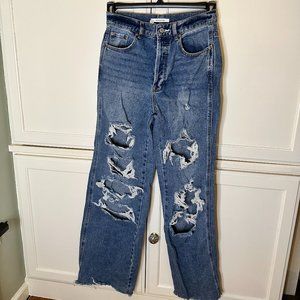 PacSun Size 27 High Rise Ripped Jeans